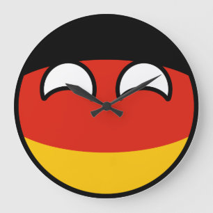 Funny Trending Geeky Deutschland Countryball Große Wanduhr