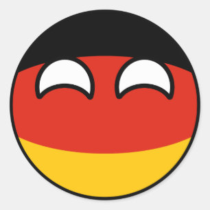 Funny Trending Geeky Deutschland Countryball Runder Aufkleber