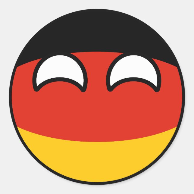 Funny Trending Geeky Deutschland Countryball Runder Aufkleber (Vorderseite)