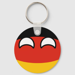 Funny Trending Geeky Deutschland Countryball Schlüsselanhänger
