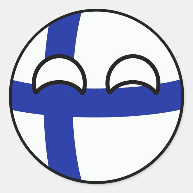 Funny Trending Geeky Finnland Landball Runder Aufkleber (Vorderseite)