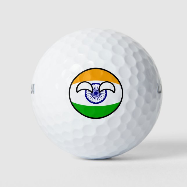 Funny Trending Geeky India Countryball Golfball (Vorderseite)