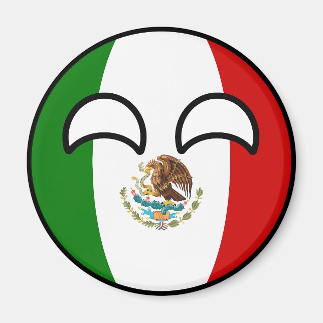 Funny Trending Geeky Mexico Countryball Magnet (Vorne)