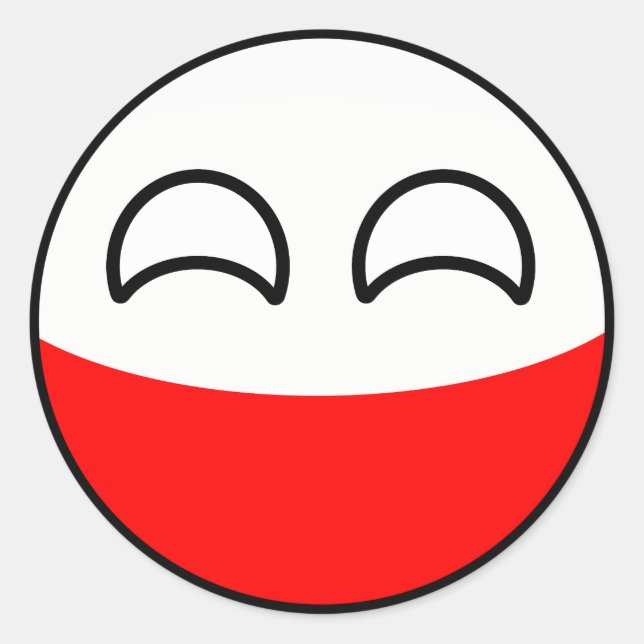 Funny Trending Geeky Polen Landball Runder Aufkleber (Vorderseite)