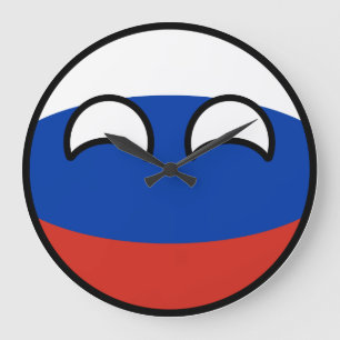 Funny Trending Geeky Russland Landball Große Wanduhr