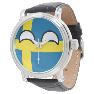 Funny Trending Geeky Schweden Countryball Armbanduhr