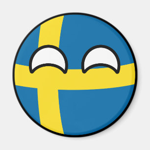 Funny Trending Geeky Schweden Countryball Magnet