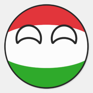 Funny Trending Geeky Ungarn Countryball Runder Aufkleber