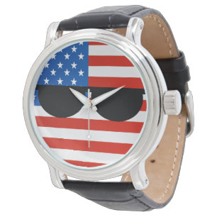 Funny Trending Geeky USA Countryball Armbanduhr