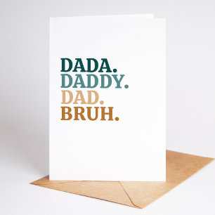 Funny & Trendy Bruh Father's Day Card Feiertagskarte