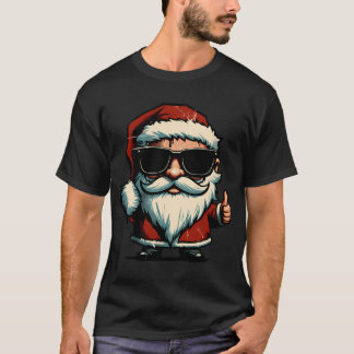 Funny Trendy Santa Claus Retro T - Shirt