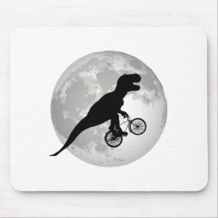 Funny Trex Flying Moon Design Mousepad