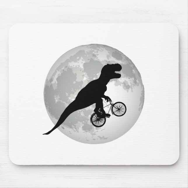 Funny Trex Flying Moon Design Mousepad (Vorne)