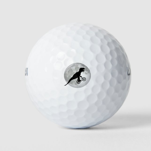 Funny Trex Moon Design Golfball (Vorderseite)