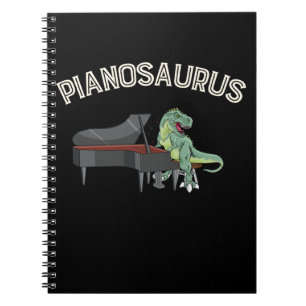 Funny Trex Piano Player Dinosaurier Musiker Notizblock