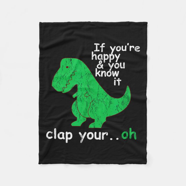 Funny Trex T Rex Shirt By Londonseite_ If You're H Fleecedecke (Vorderseite)