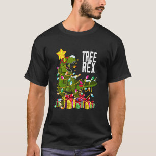 Funny Trex Weihnachtsbaum Funny Dinosaur Boy T-Shirt