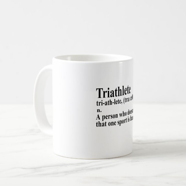 Funny Triathlon Definition - Coffee Mug Tasse (Vorderseite Links)