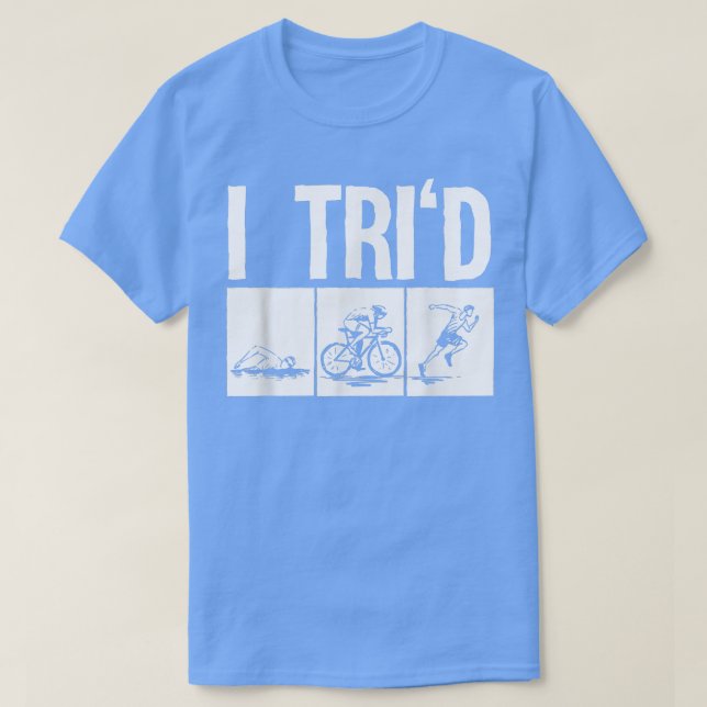 Funny Triathlon Design Triathletes Men Women Swim  T-Shirt (Design vorne)