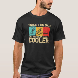 Funny Triathlon Design Vater Swim Bike Run T T-Shirt