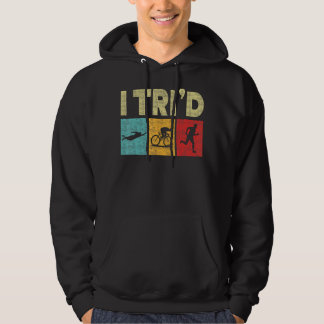Funny Triathlon für Männer Radfahrertriathon Hoodie