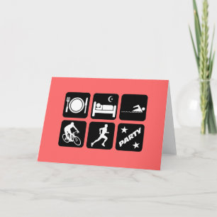 Funny Triathlon Karte