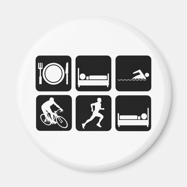 Funny Triathlon Magnet (Vorne)