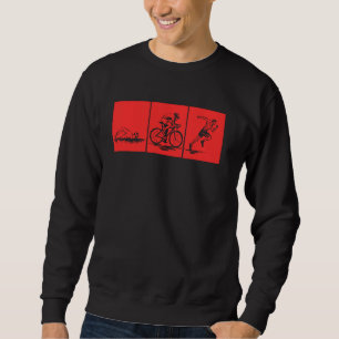 Funny Triathlon Swim Bike Lauf Männer Frauen Risto Sweatshirt