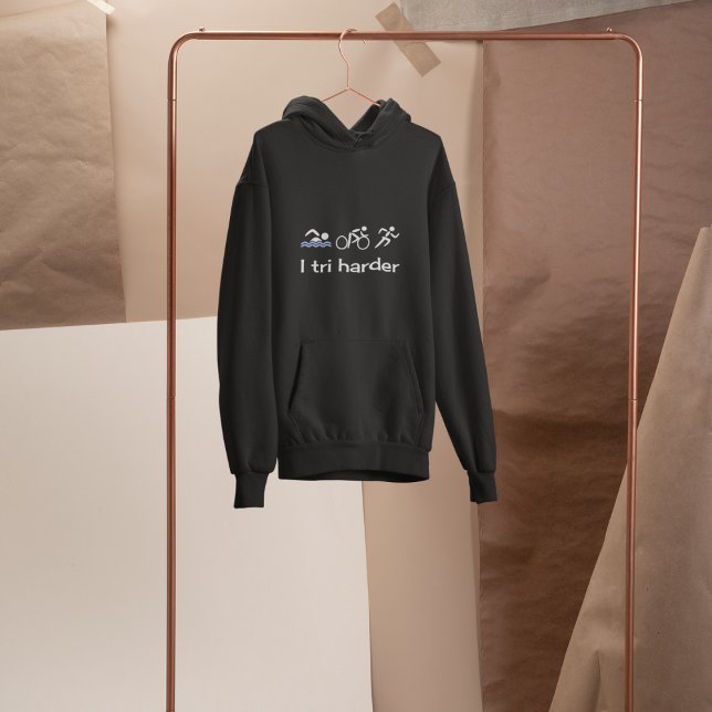 Funny triathlon Zitat puff Hoodie (Von Creator hochgeladen)