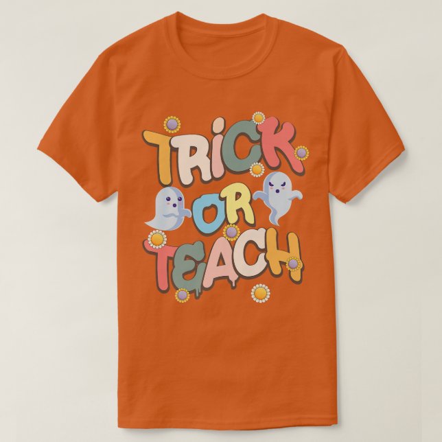 Funny Trick oder Lehrer Halloween-Kostüm T-Shirt (Design vorne)