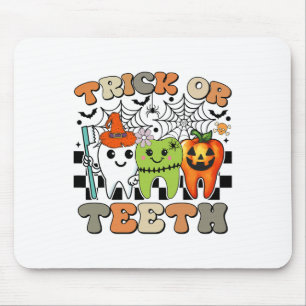 Funny Trick oder Zähne Halloween Zahnarzt oder Mousepad