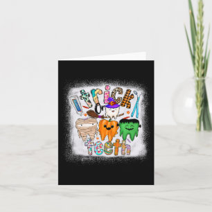 Funny Trick or zeth Dental Istant Dentist Hallowe Karte