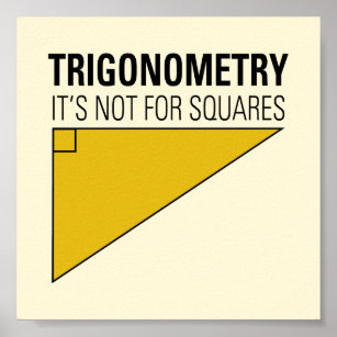 Funny Trigonometrie nicht für Quadrate Poster