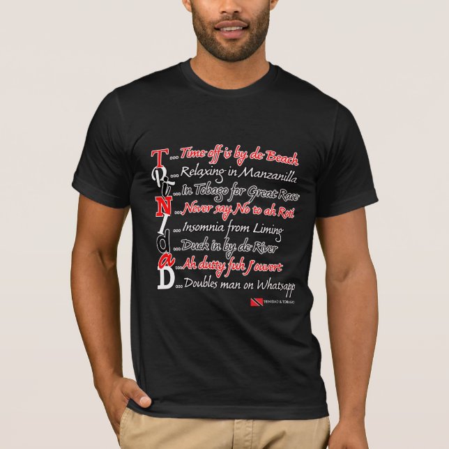 Funny Trini Beschreibung 3 T-Shirt (Vorderseite)