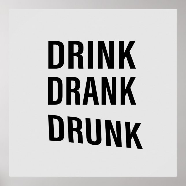 Funny Trinken Redewendungen über Whiskey trinken Poster (Vorne)