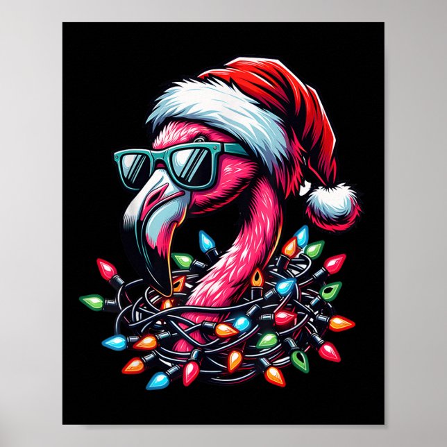 Funny Trocal Nk Flamingo Weihnachten im Juli Hawai Poster (Vorne)