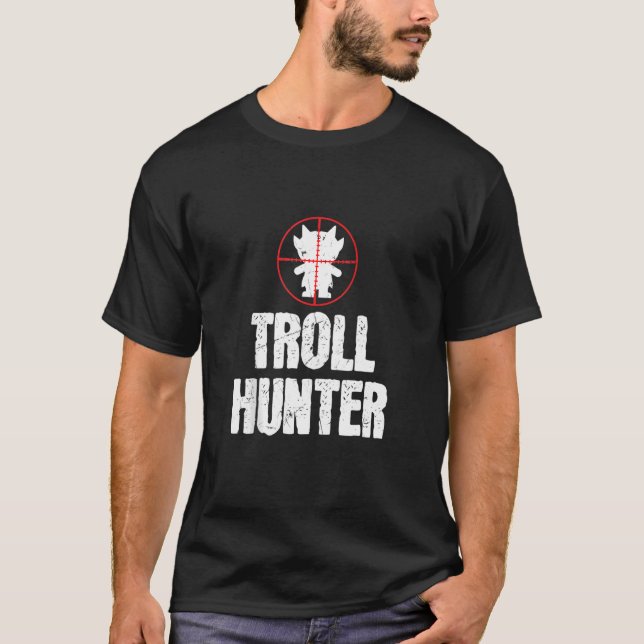Funny Troll Hunter Troll Liebhaber T-Shirt (Vorderseite)