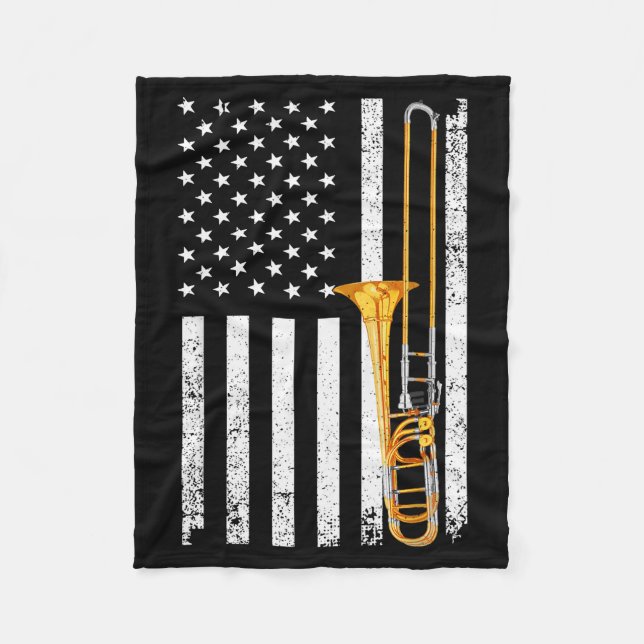 Funny Trombone Design For Men Women Musician Tromb Fleecedecke (Vorderseite)