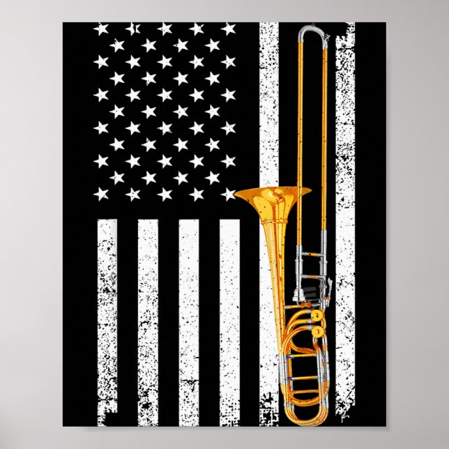 Funny Trombone Design For Men Women Musician Tromb Poster (Vorne)