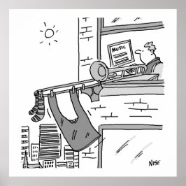 Funny Trombone Player Musician Poster