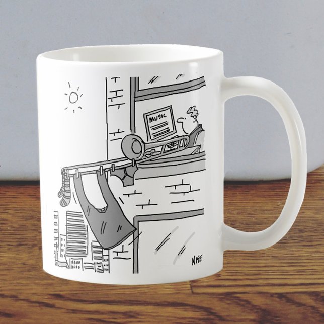 Funny Trombone Player Musiker Kaffeetasse (Von Creator hochgeladen)