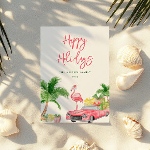 Funny Tropical Christmas Family Weihnachtskarte Feiertagskarte