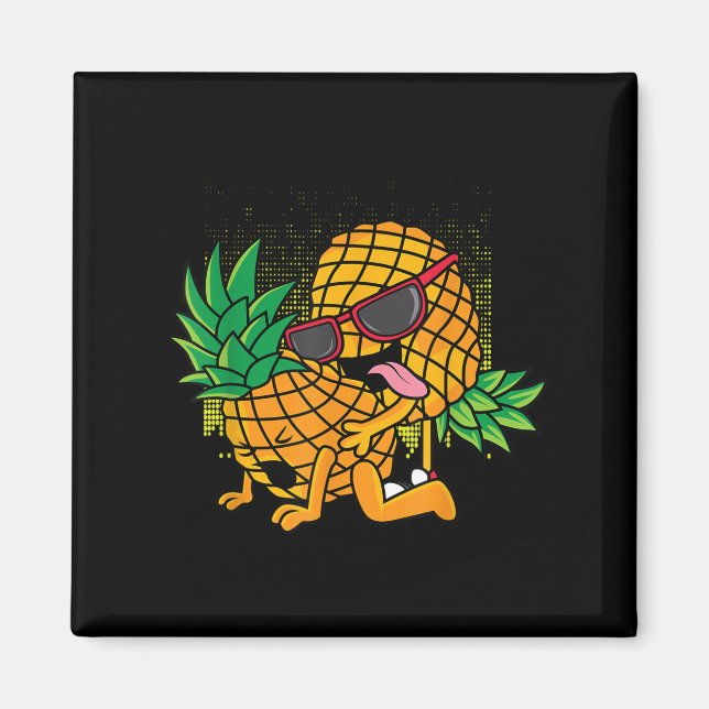 Funny Tropical Fruit Spaß Bekleidung, Co Upside Do Magnet (Vorne)