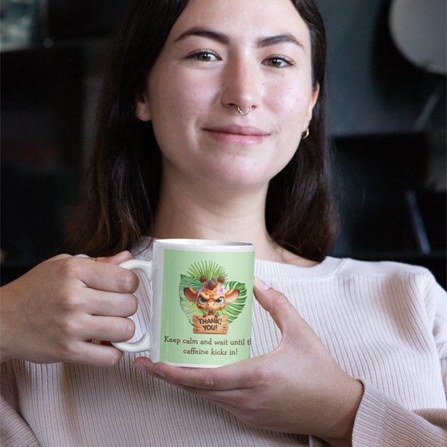 Funny Tropical Giraffe Coffee Tasse - individuell  (Von Creator hochgeladen)