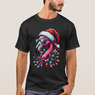 Funny Tropical Pink Flamingo Weihnachten im Juli H T-Shirt