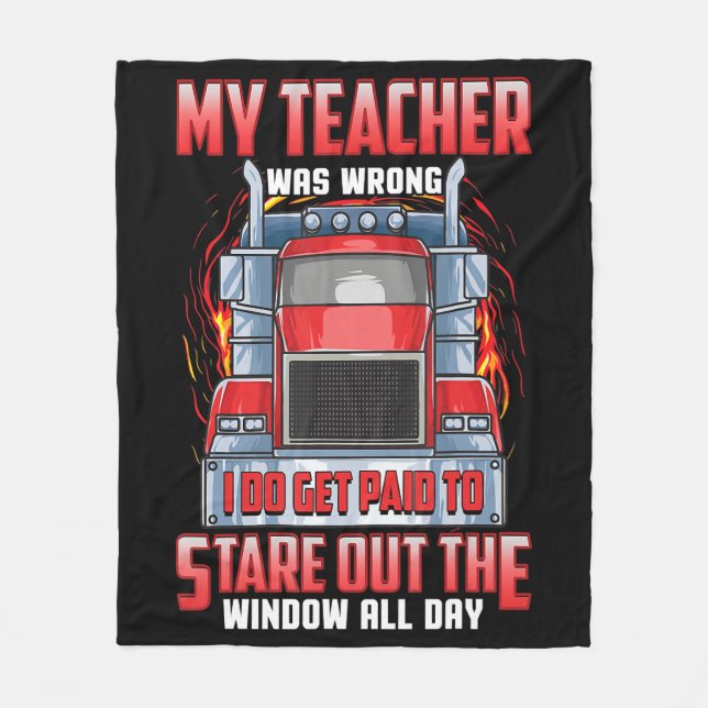 Funny Truck Drivers Art Geschenk für Lkw und Männe Fleecedecke (Vorderseite)