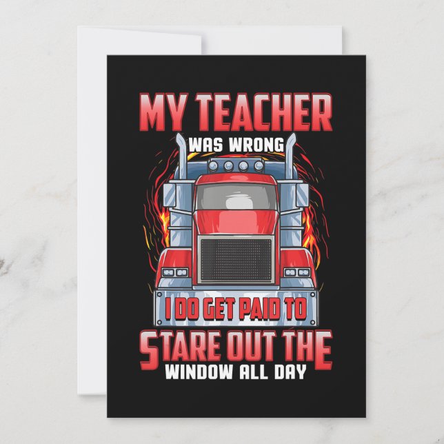 Funny Truck Drivers Art Geschenk für LKWs und Männ Ankündigung (Vorderseite)
