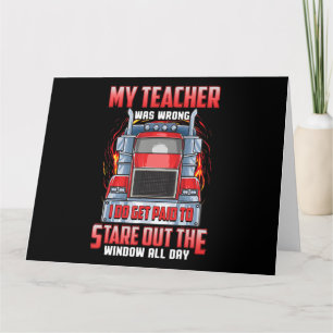 Funny Truck Drivers Art Geschenk für LKWs und Männ Karte