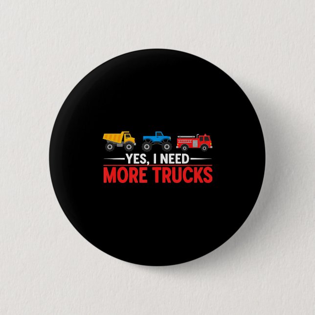 Funny Truck Lover Humor Ckup Enthusiast Diesel Tor Button (Vorderseite)