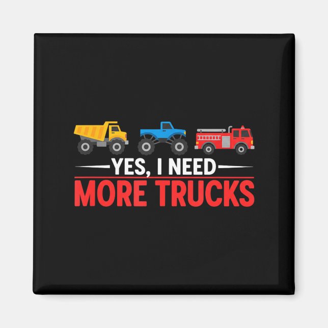 Funny Truck Lover Humor Ckup Enthusiast Diesel Tor Magnet (Vorne)